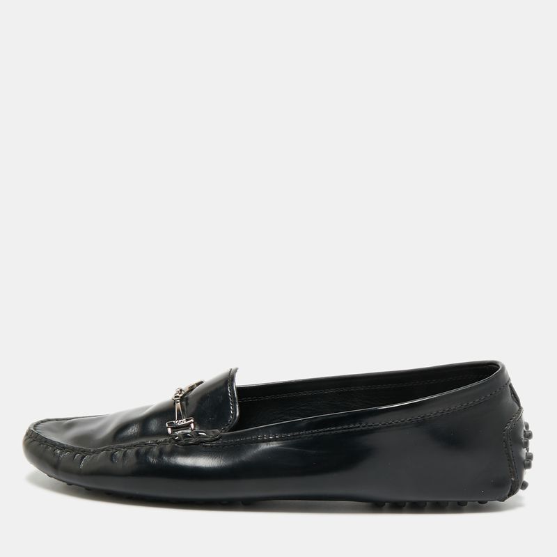Tod's City Gommino Size 41 Black Leather Loafers